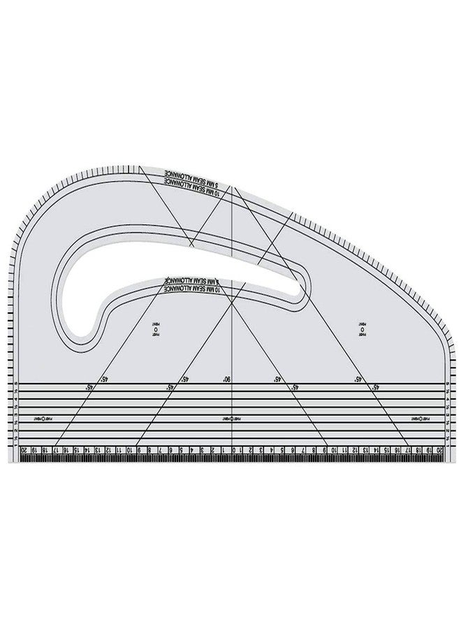 NTGS Pattern Master Fashion Design Multi Purpose Tailoring Sewing Tool Scale Pattern Curve Ruler Pack of 1 Transparent - Image 1